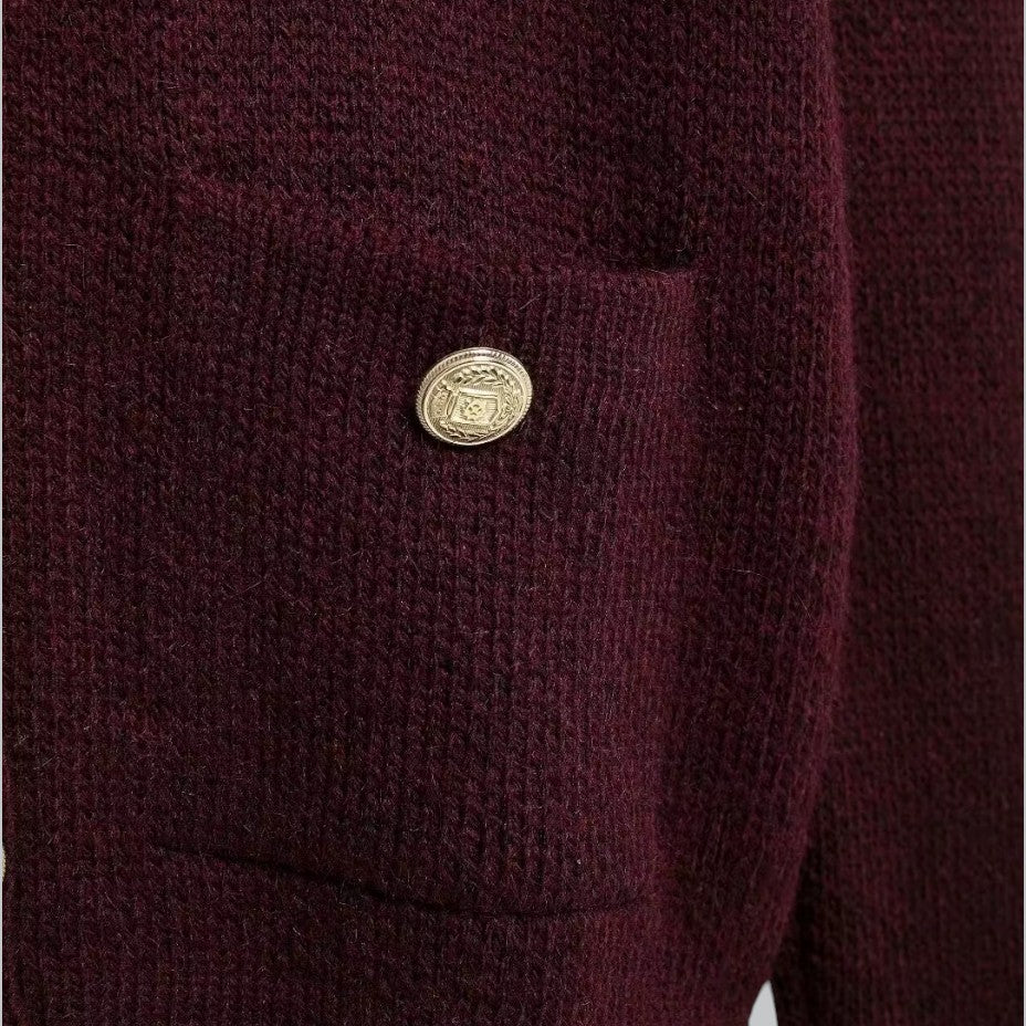 Soft Knit Cardigan with Golden Buttons