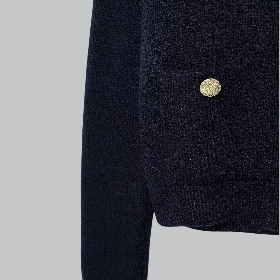 Soft Knit Cardigan with Golden Buttons