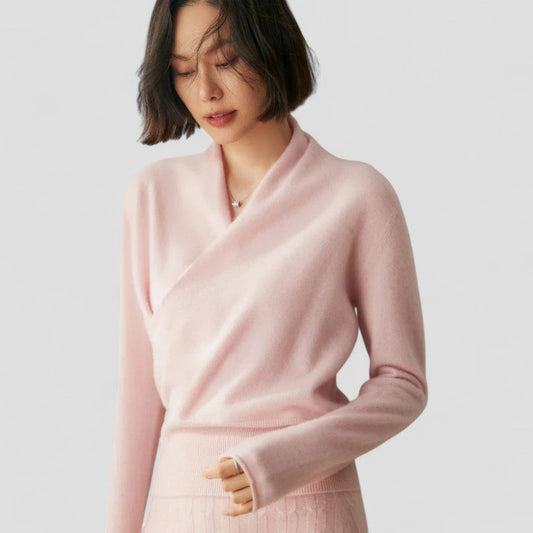 VogeLuxe | Women’s Crossover Cashmere Sweater