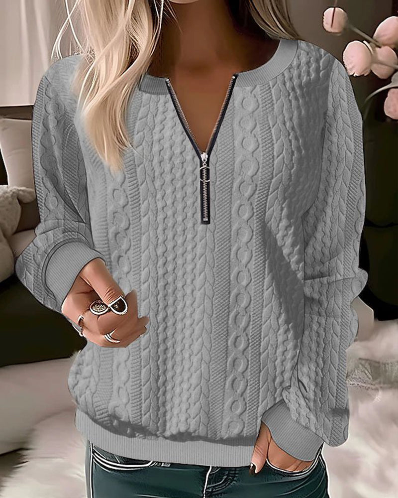 Women's Cozy Winter Quarter-Zip Sweater