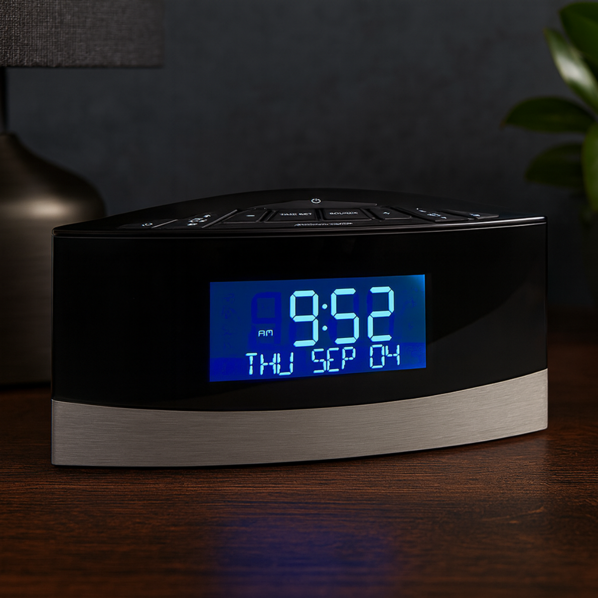 Compact Sleep Sound Machine Alarm Clock Radio - VogeLuxe