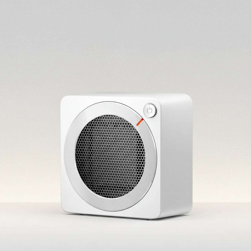 Compact Electric Heater 500W Quiet Ceramic Desk Warmth