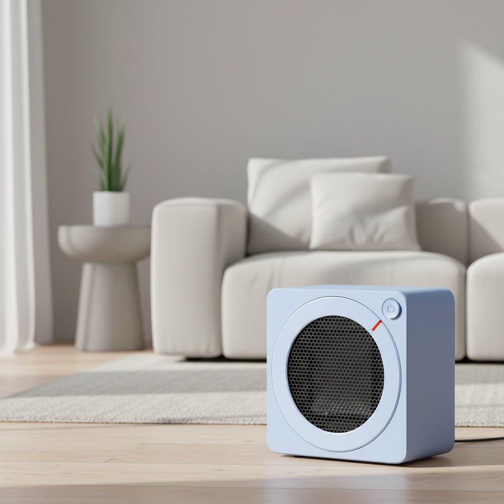 Compact Electric Heater 500W Quiet Ceramic Desk Warmth