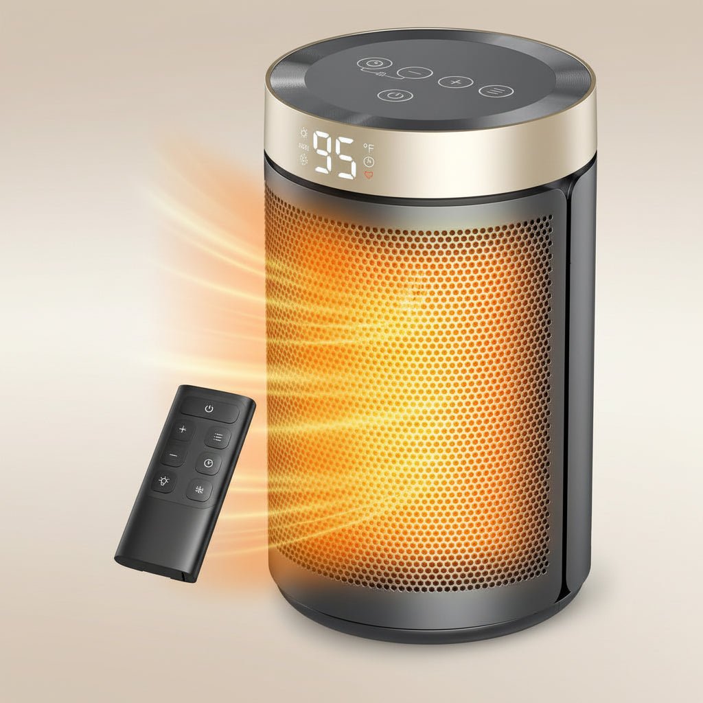 Compact Portable Electric Space Heater with Thermostat