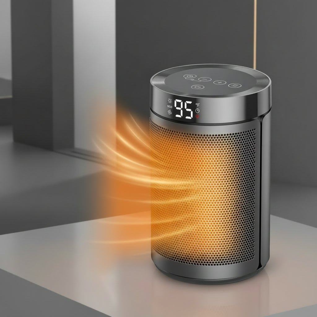 Compact Portable Electric Space Heater with Thermostat - VogeLuxe
