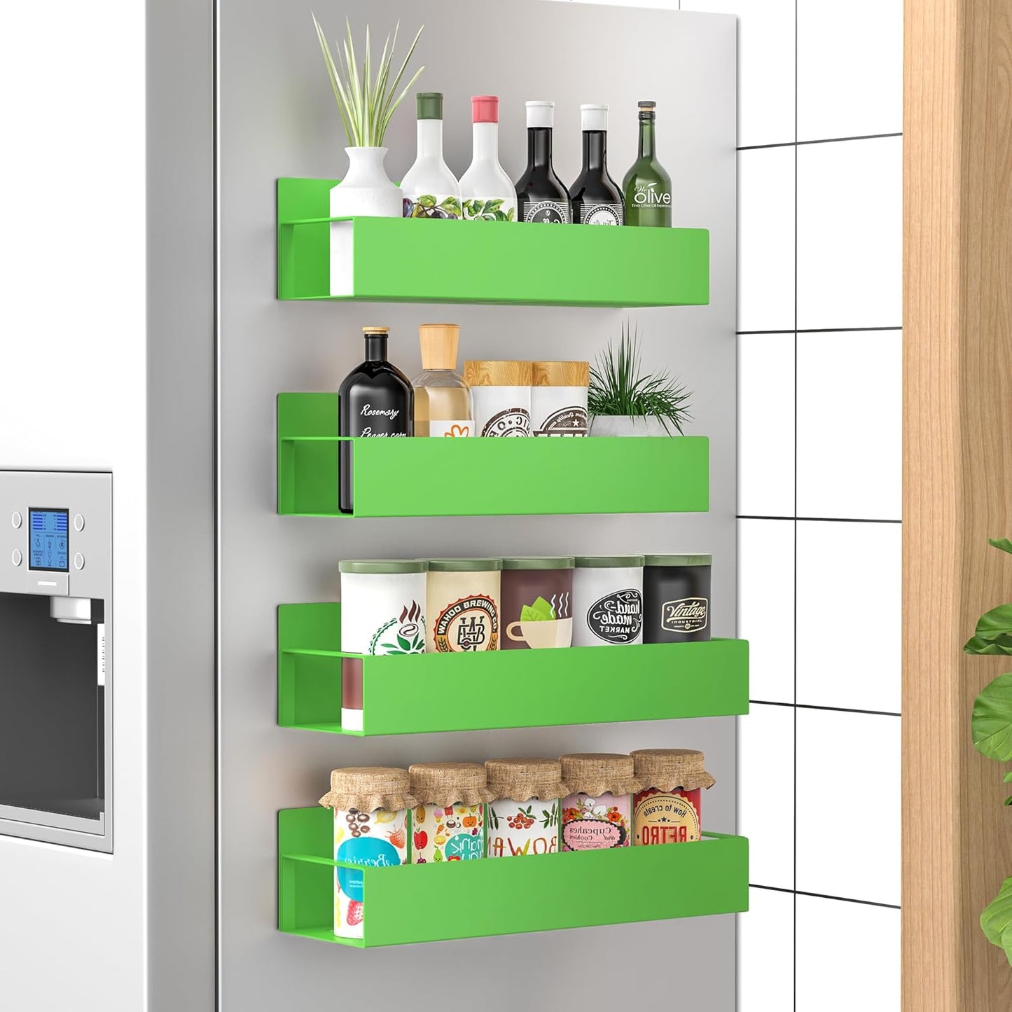 Sticky Spice Holder Fridge Wall Mount Storage Rack