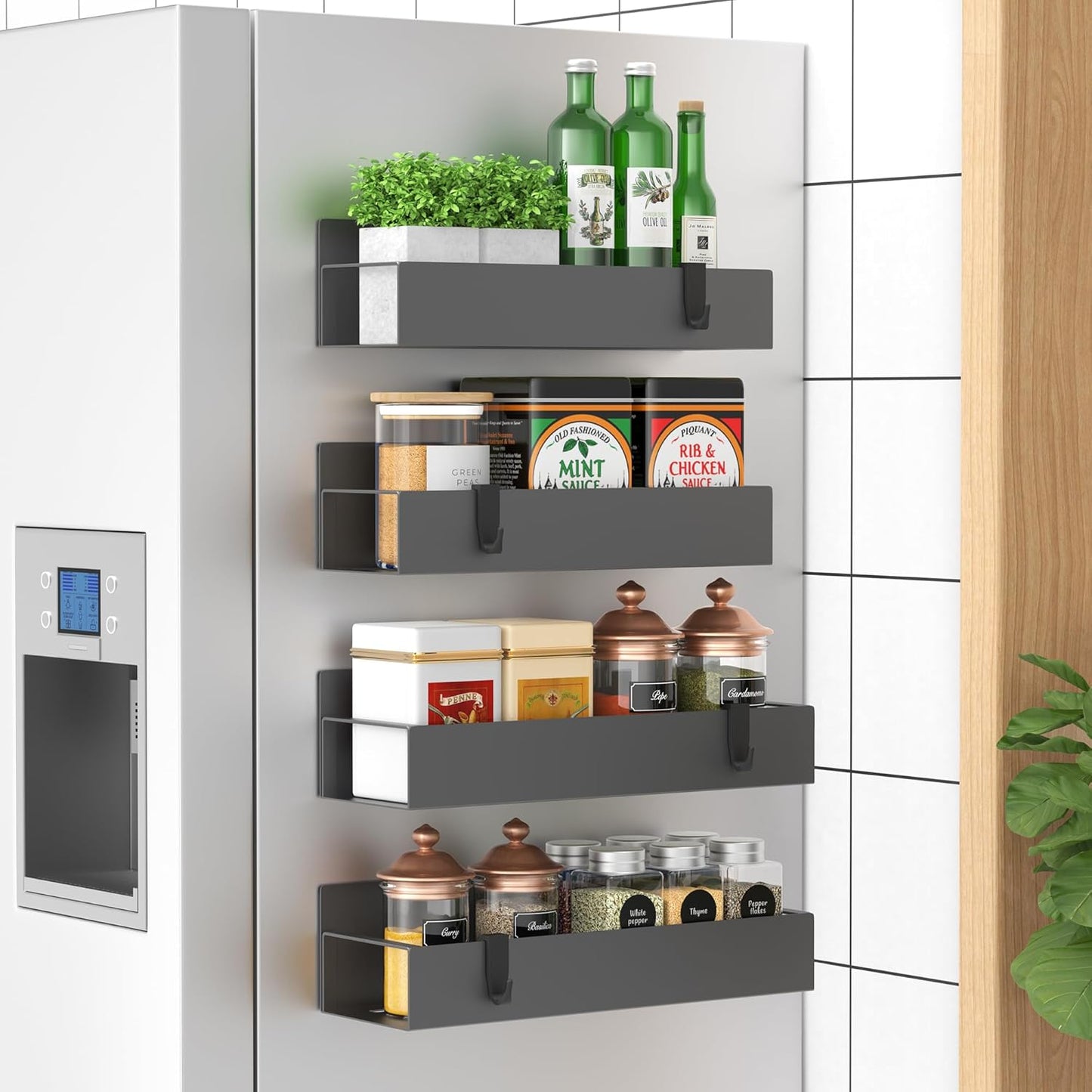 Sticky Spice Holder Fridge Wall Mount Storage Rack