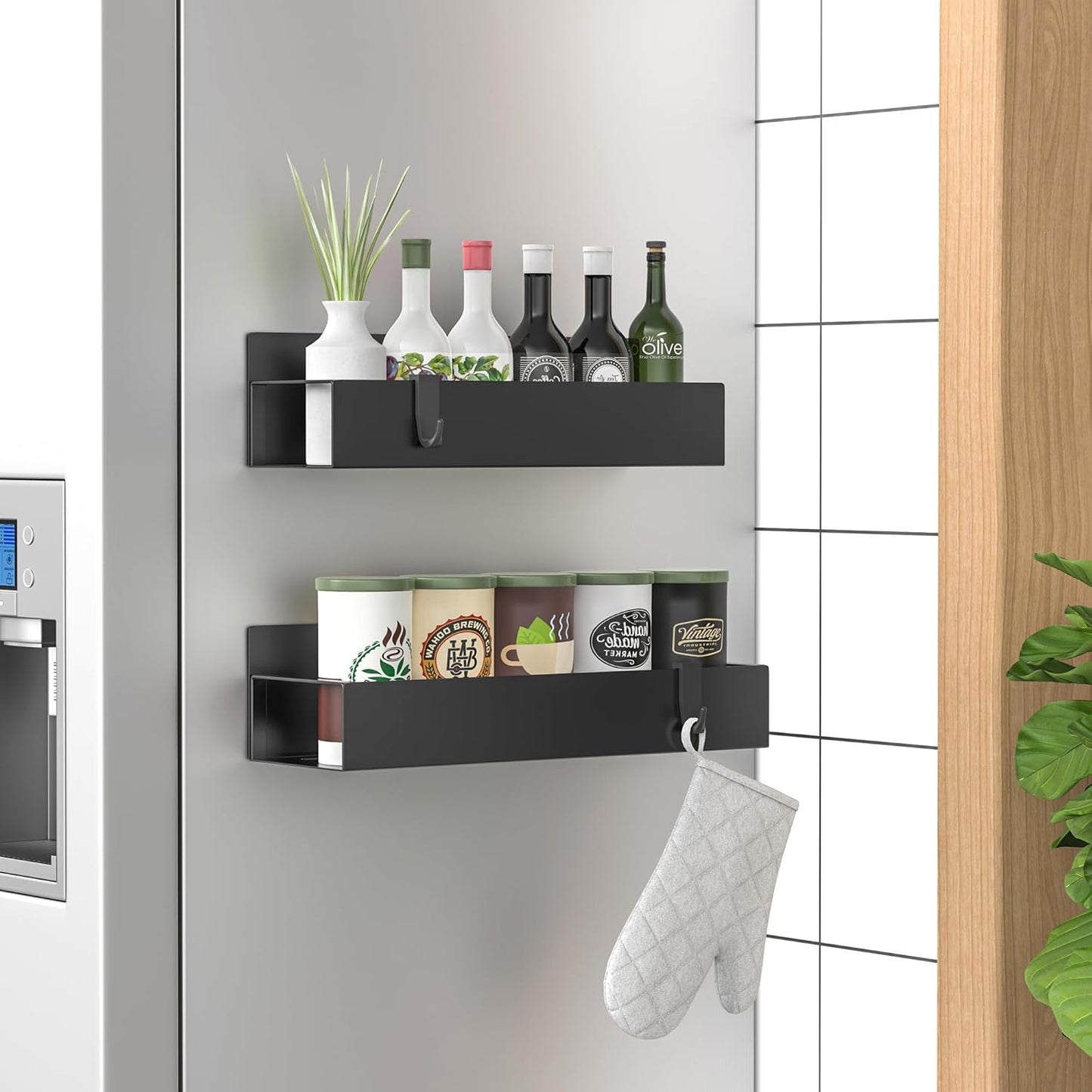 Sticky Spice Holder Fridge Wall Mount Storage Rack - VogeLuxe