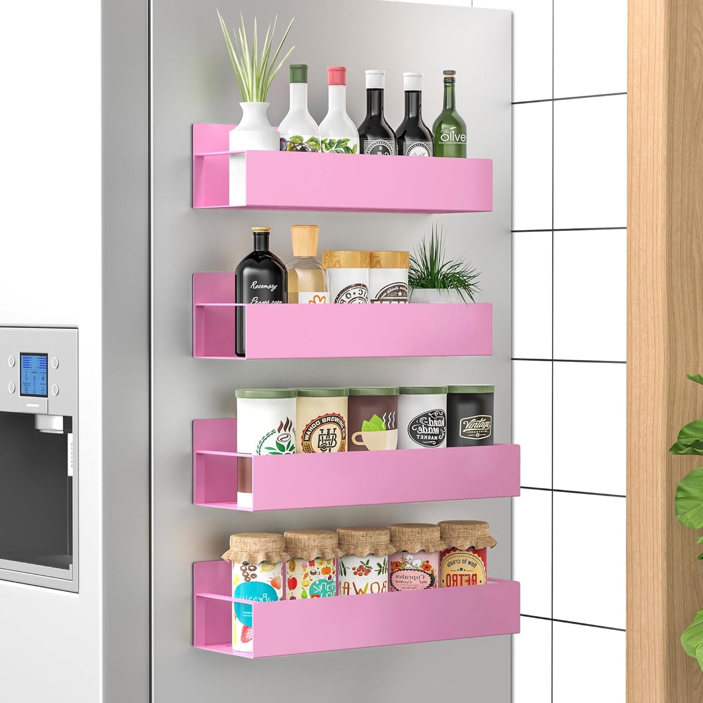 Sticky Spice Holder Fridge Wall Mount Storage Rack