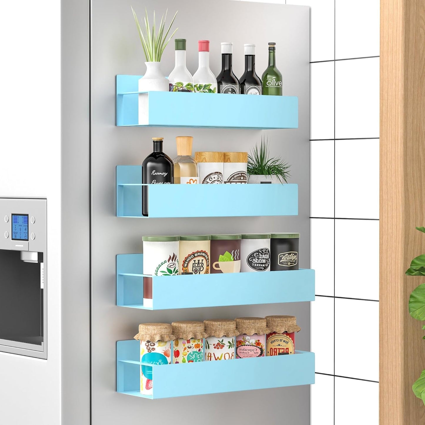 Sticky Spice Holder Fridge Wall Mount Storage Rack