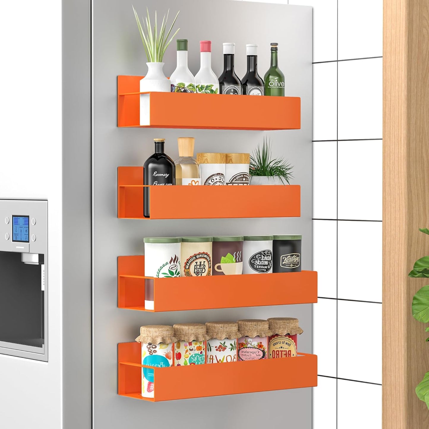 Sticky Spice Holder Fridge Wall Mount Storage Rack