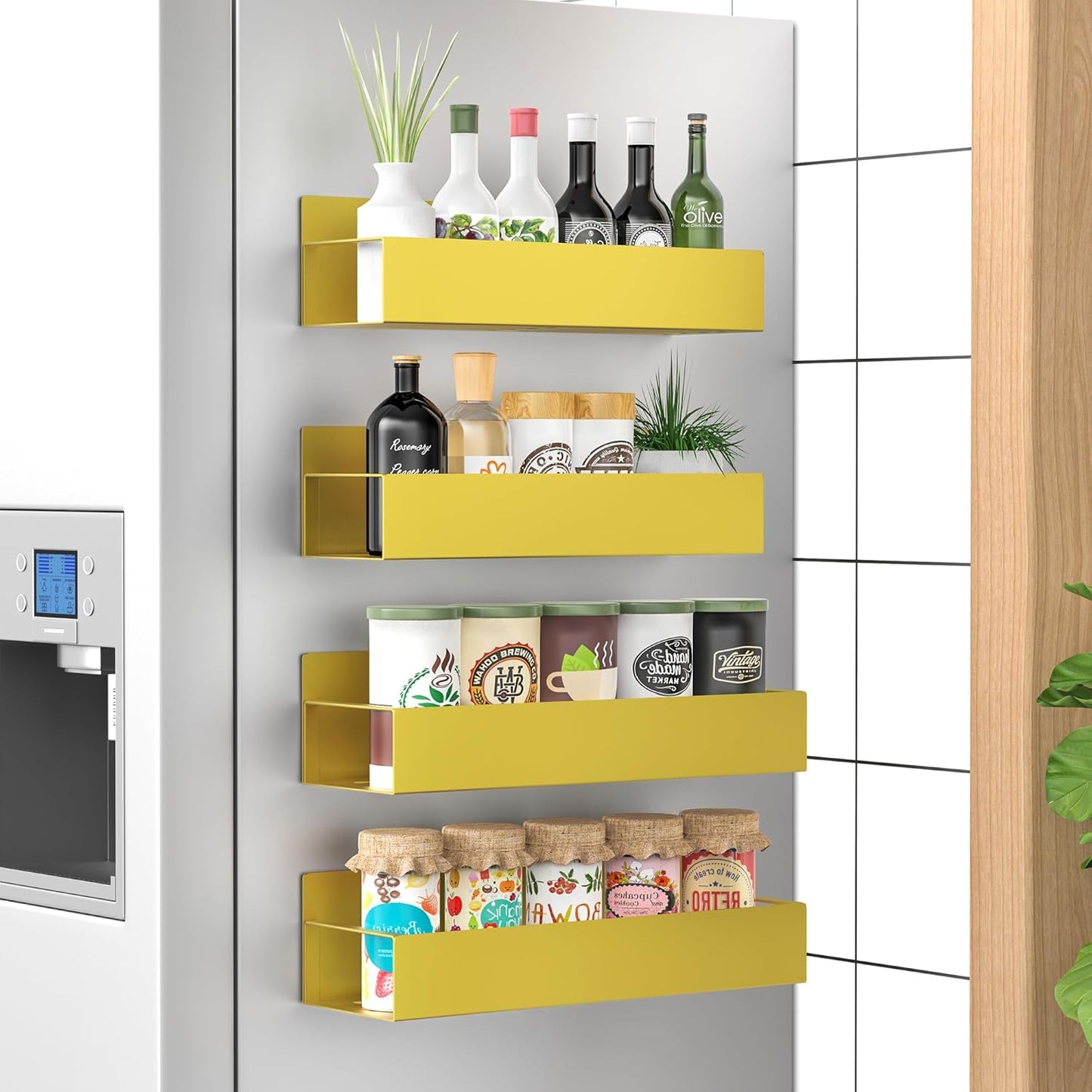 Sticky Spice Holder Fridge Wall Mount Storage Rack