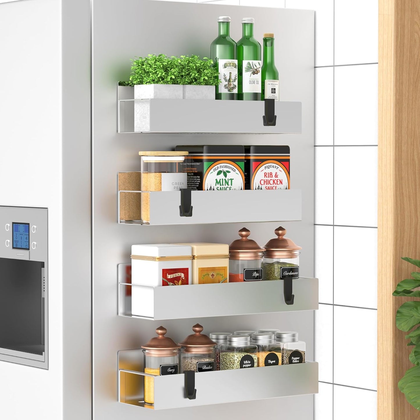 Sticky Spice Holder Fridge Wall Mount Storage Rack