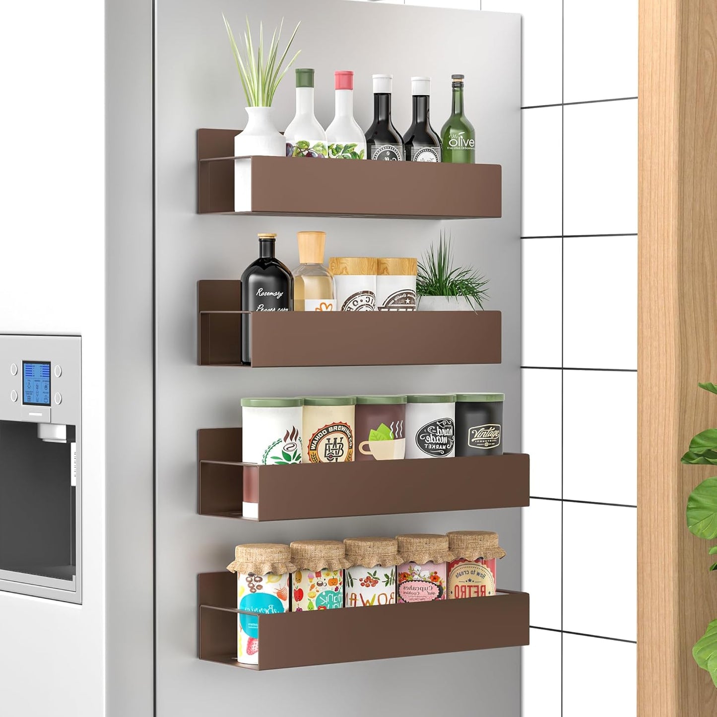 Sticky Spice Holder Fridge Wall Mount Storage Rack