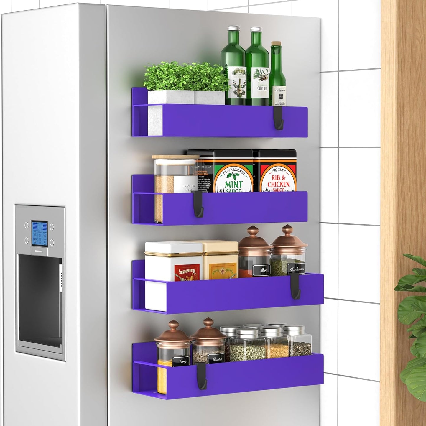 Sticky Spice Holder Fridge Wall Mount Storage Rack