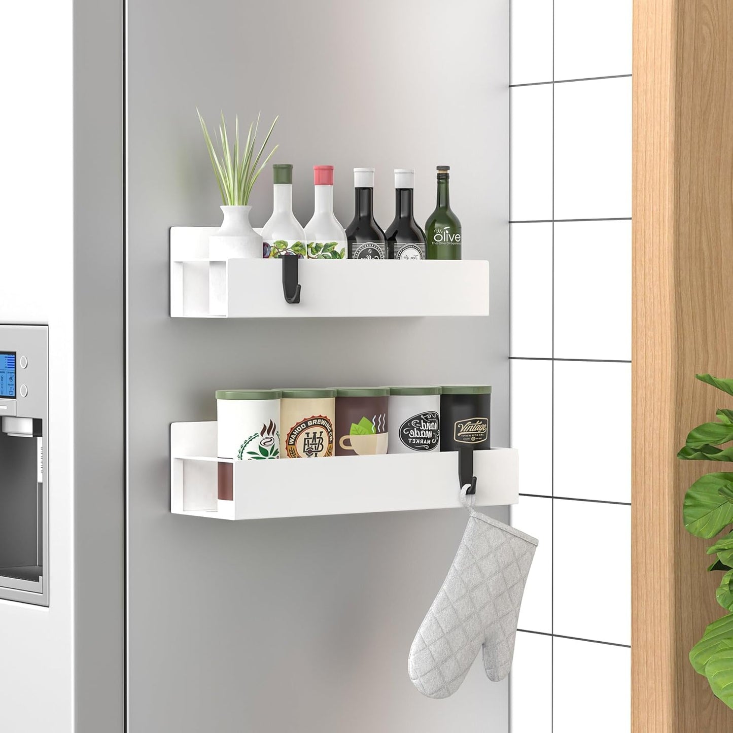 Sticky Spice Holder Fridge Wall Mount Storage Rack