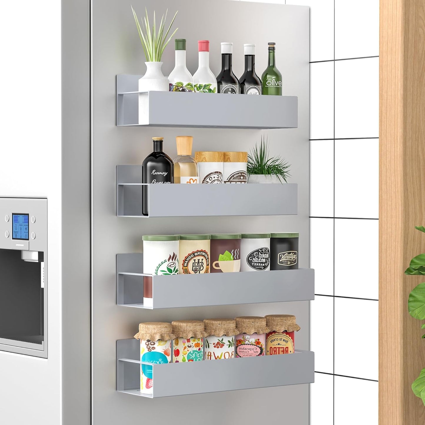 Sticky Spice Holder Fridge Wall Mount Storage Rack