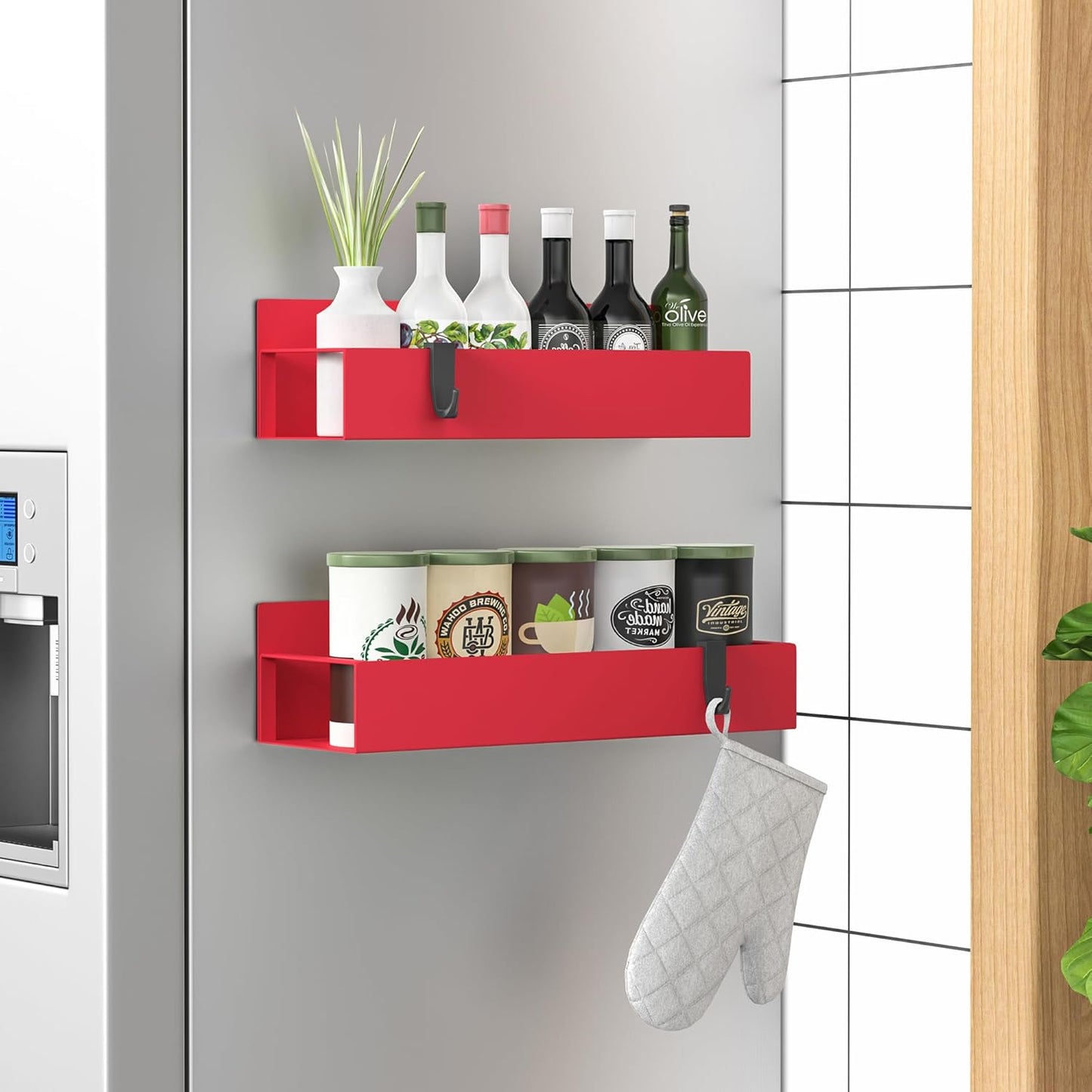 Sticky Spice Holder Fridge Wall Mount Storage Rack