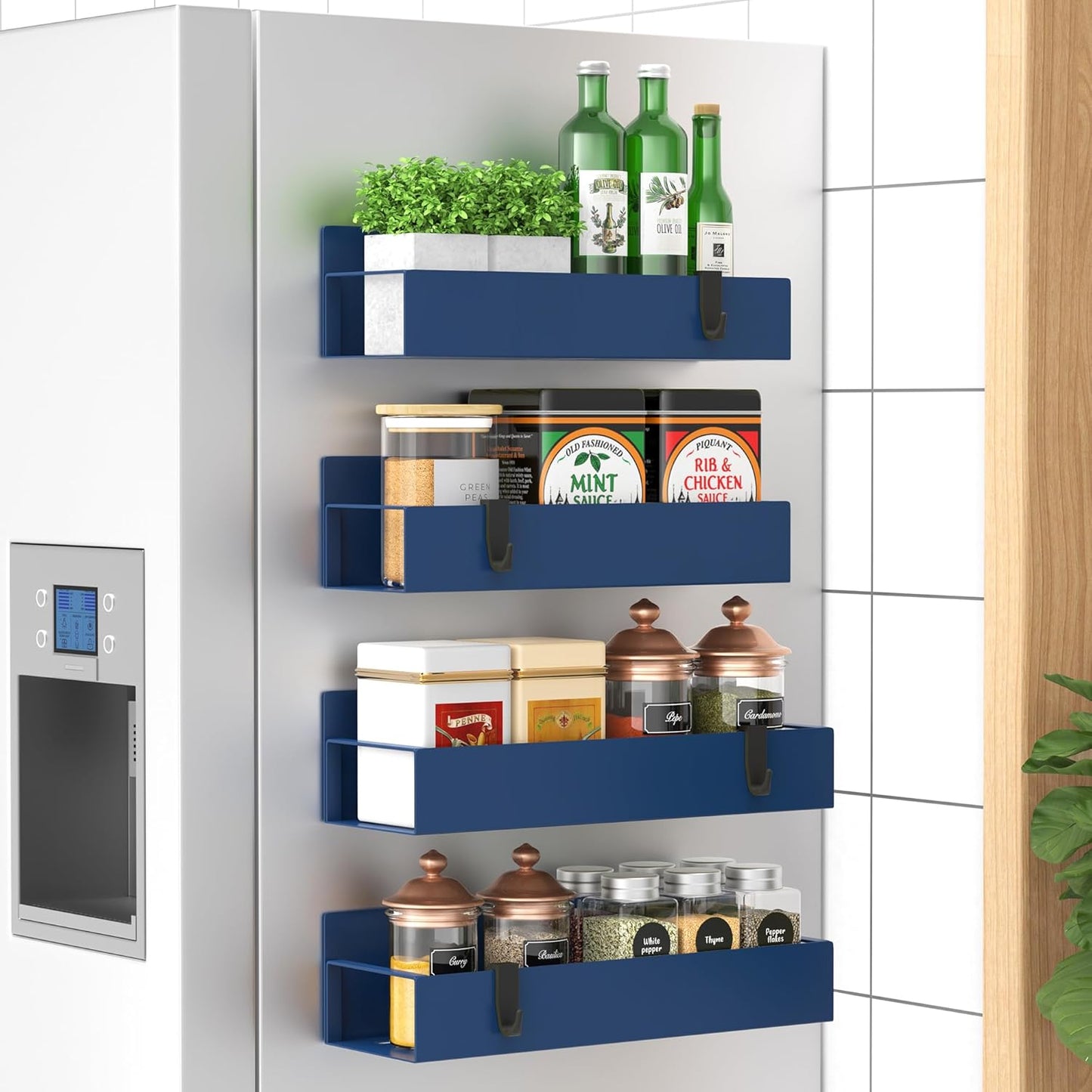 Sticky Spice Holder Fridge Wall Mount Storage Rack