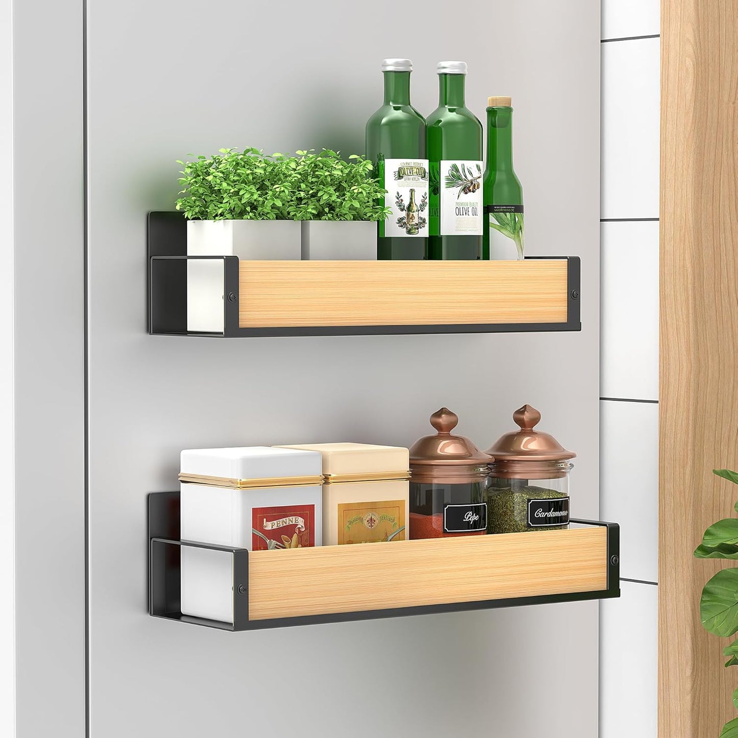 Sticky Spice Holder Fridge Wall Mount Storage Rack