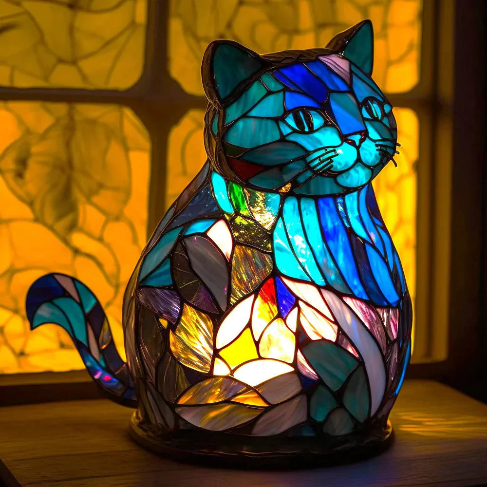 Colorful Glass Animal Desk Lamp Decor
