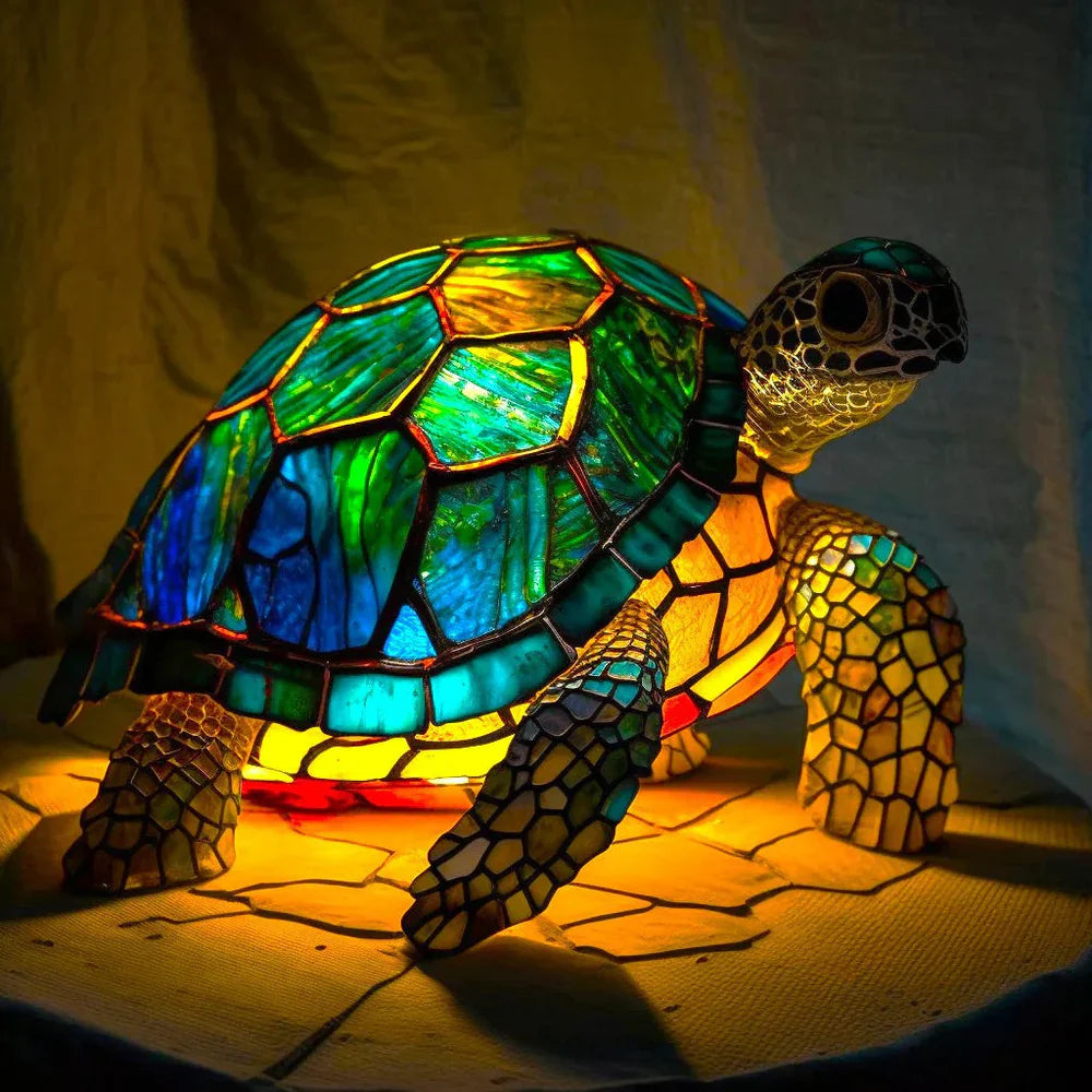 Colorful Glass Animal Desk Lamp Decor