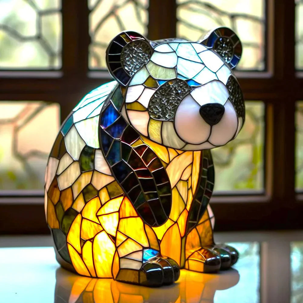 Colorful Glass Animal Desk Lamp Decor