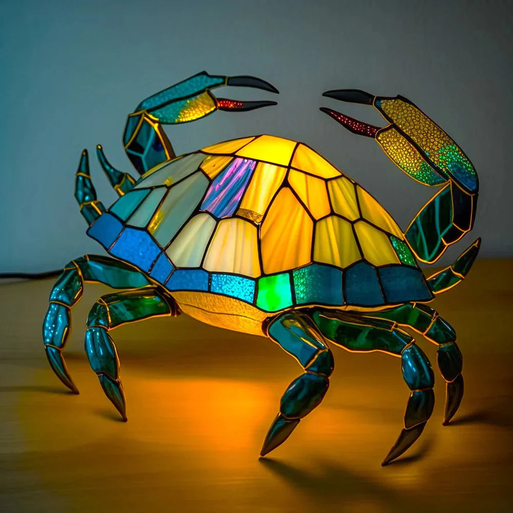 Colorful Glass Animal Desk Lamp Decor