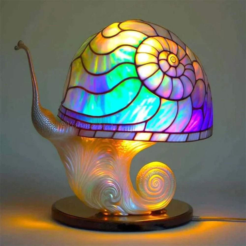 Colorful Glass Mushroom Desk Lamp USB Night Light