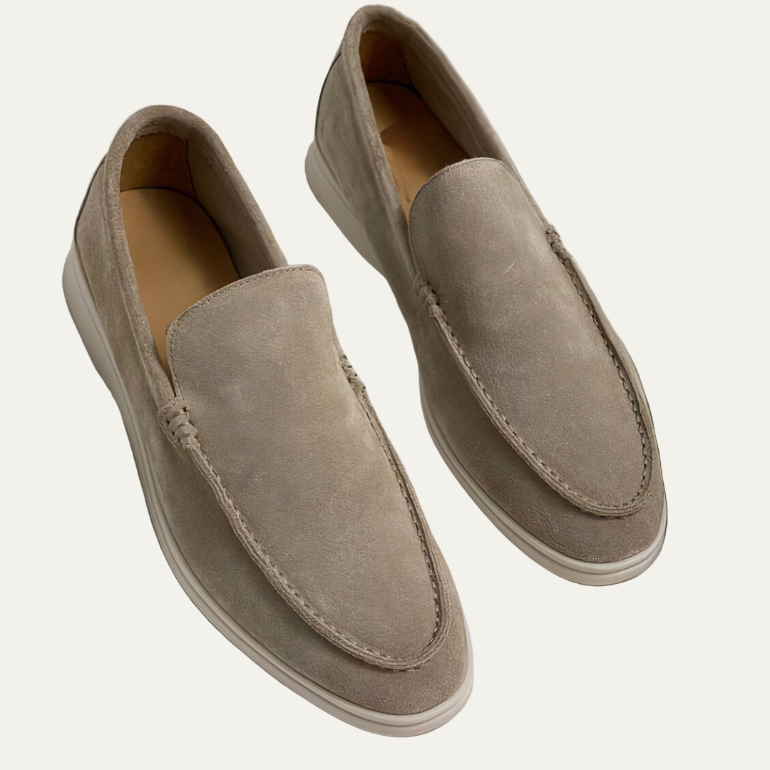 VogeLuxe | Men’s Suede Slip On Apron Toe Loafers