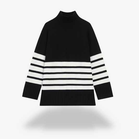 Striped Knit Sweater for Women