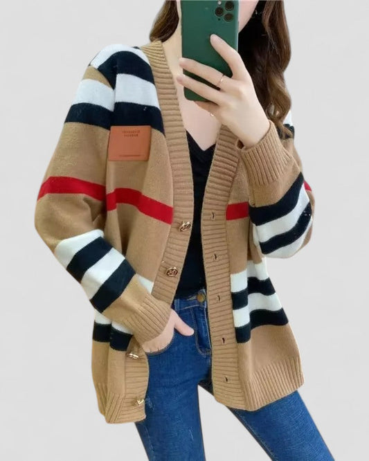 VogeLuxe | Women’s Cashmere Knit Cardigan with V-neck