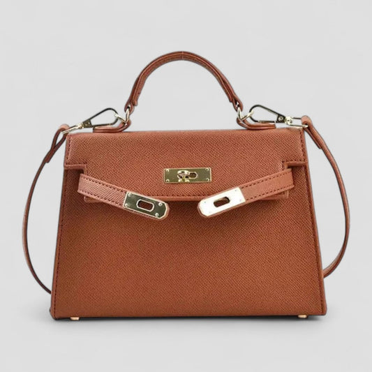 Structured Leather Look Mini Crossbody Bag for Women