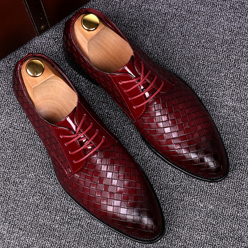 Classic Black Leather Dress Shoes For Men - VogeLuxe