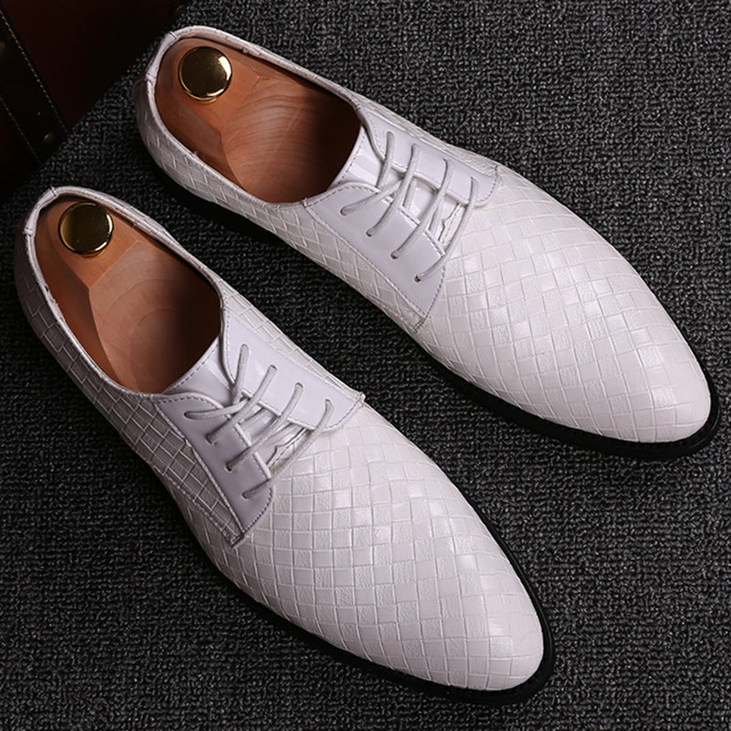 Classic Black Leather Dress Shoes For Men