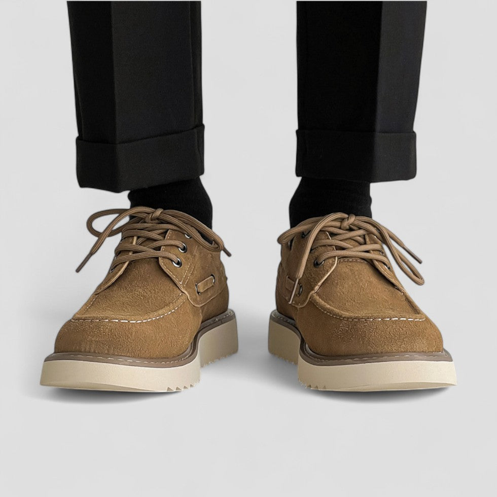 Suede Casual Low Top Lace Up Shoes for Men