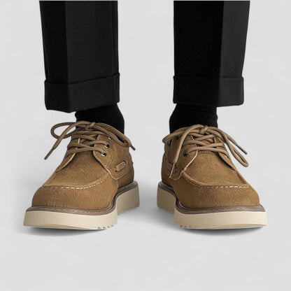 Suede Casual Low Top Lace Up Shoes for Men