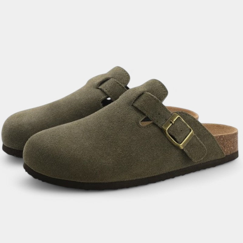 Suede Clogs – Adjustable Strap, Cushioned Footbed & Non-Slip Sole 2