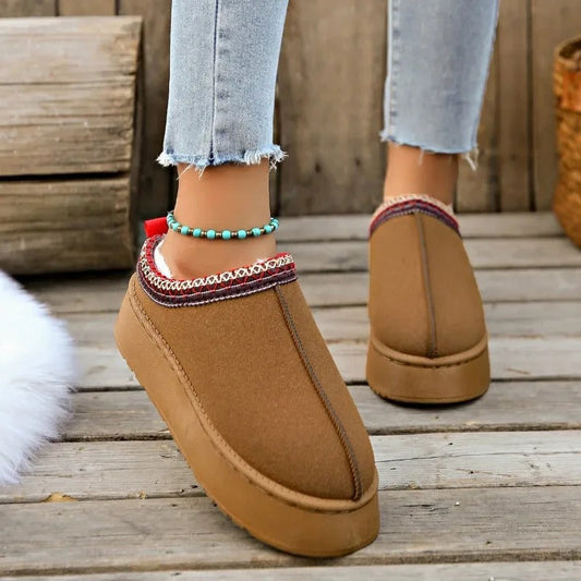 Warm Fuzzy Suede Slippers - VogeLuxe