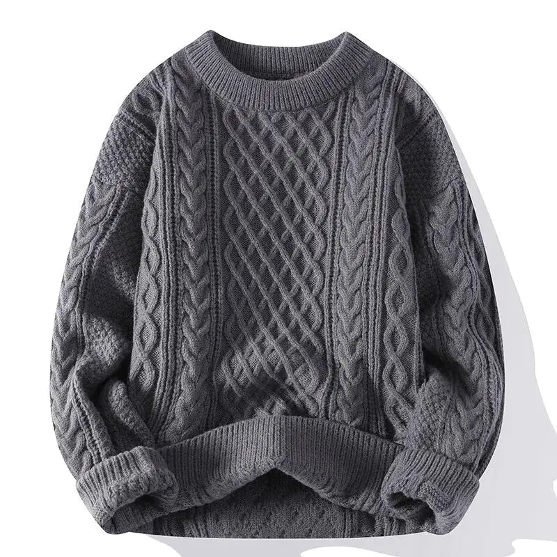 Classic Men's Pattern Crew Neck Sweater