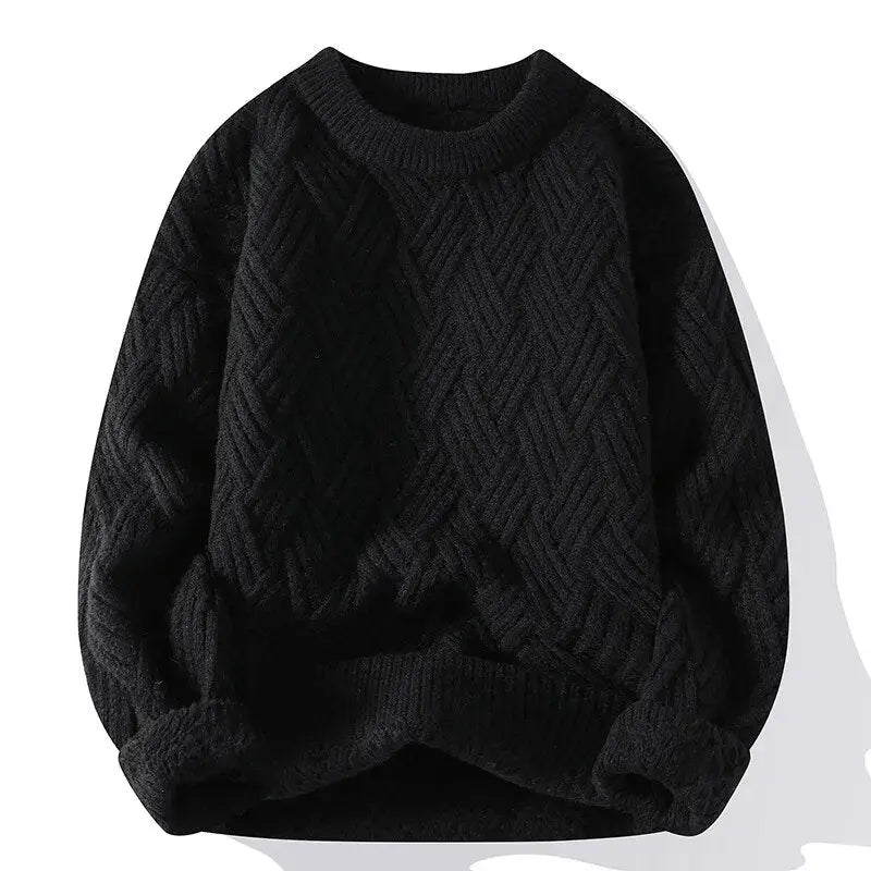 Classic Men's Pattern Crew Neck Sweater