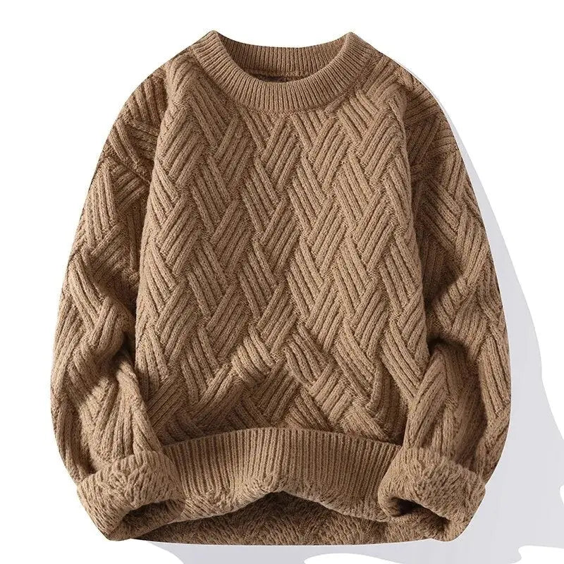 Classic Men's Pattern Crew Neck Sweater