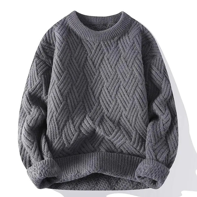 Classic Men's Pattern Crew Neck Sweater - VogeLuxe