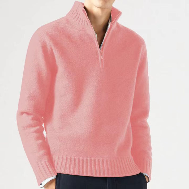 Cozy Men's Winter Quarter Zip Jumper Sweater
