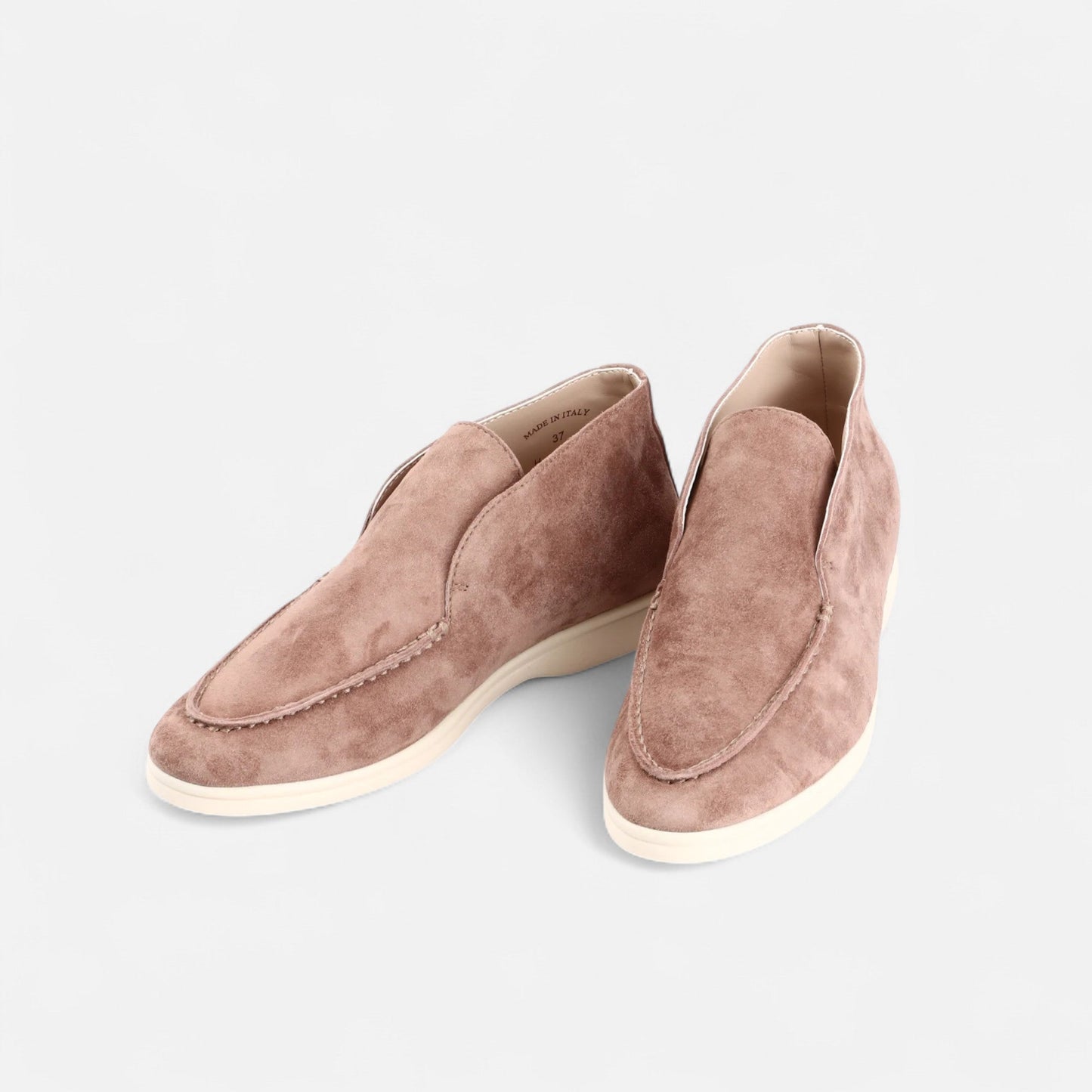 Luxury Suede Slip On Loafers in Tan Brown