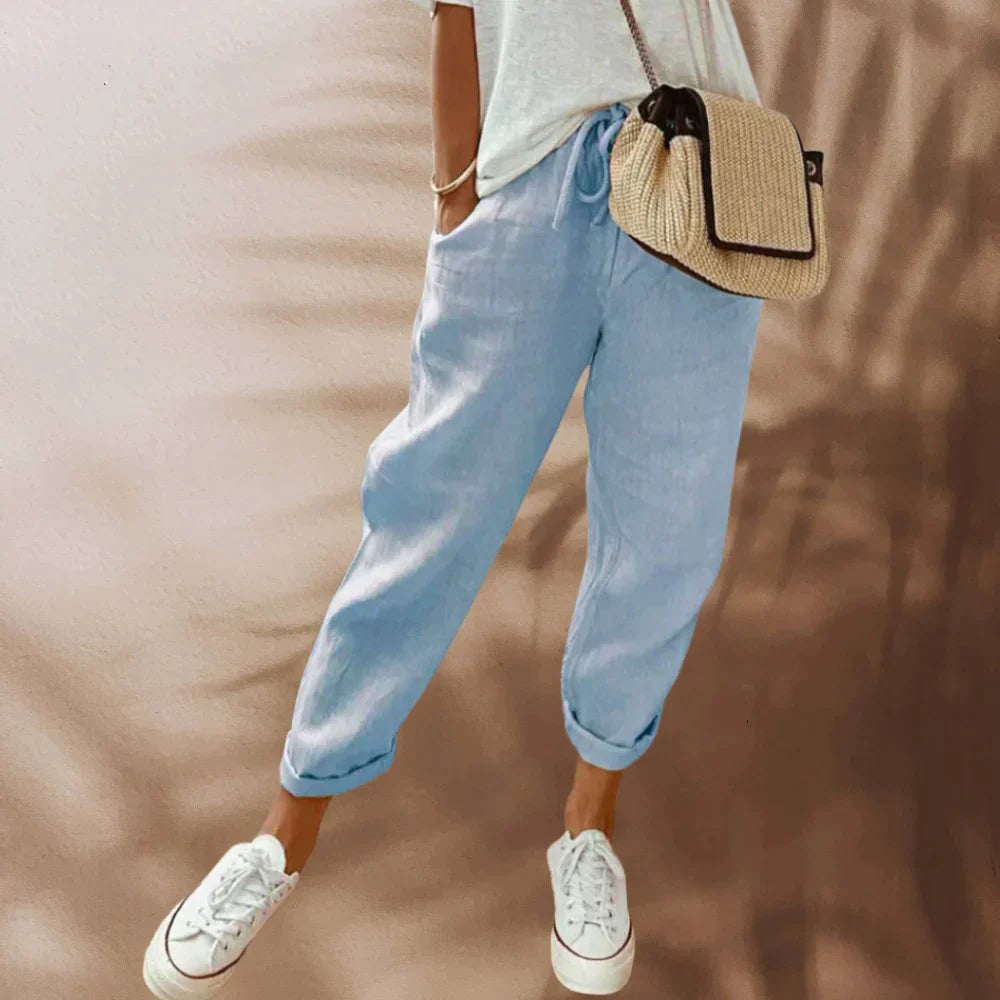 Women's Classic Straight Leg Trousers Comfort Fit - VogeLuxe