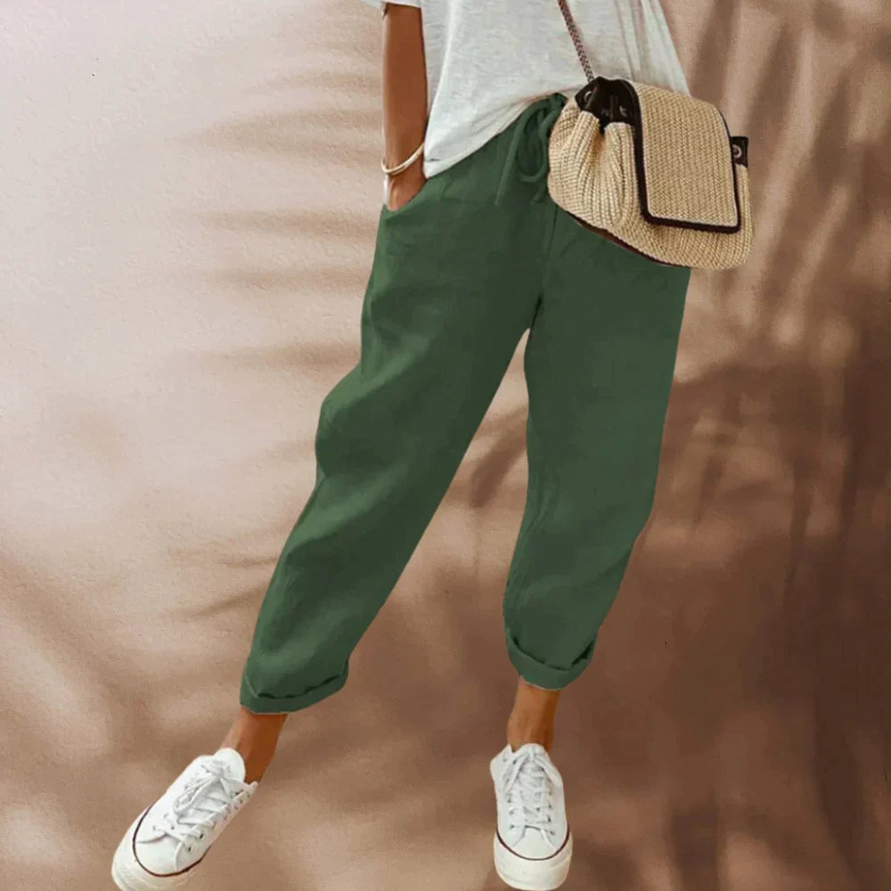 Women's Classic Straight Leg Trousers Comfort Fit