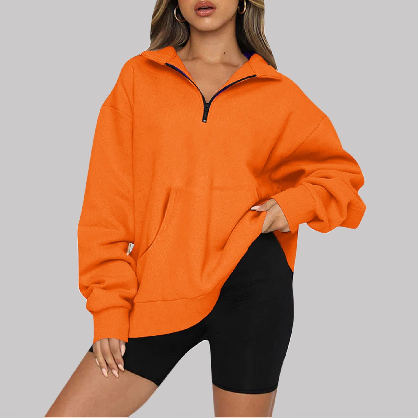 Warm Zipped Sweater for Women - Classic Winter Style