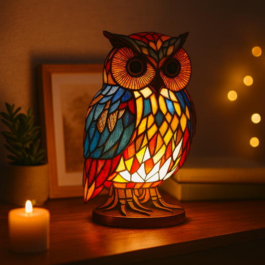 Colorful Stained Glass Animal Table Light - VogeLuxe