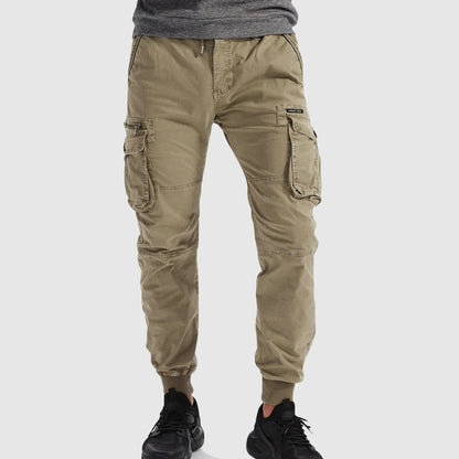 Men's Fitted Cargo Jogger Trousers - VogeLuxe